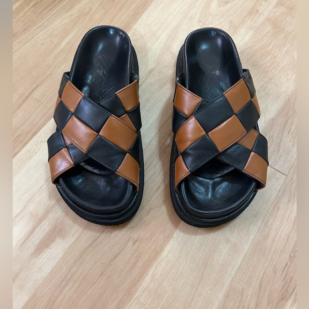 ALOHAS MARSHMALLOW SCACCHI SANDALS 38 - Please see notes!